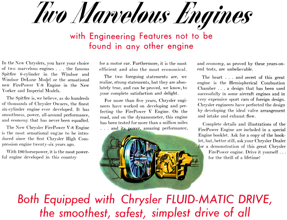 1951 Chrysler Brochure Page 7